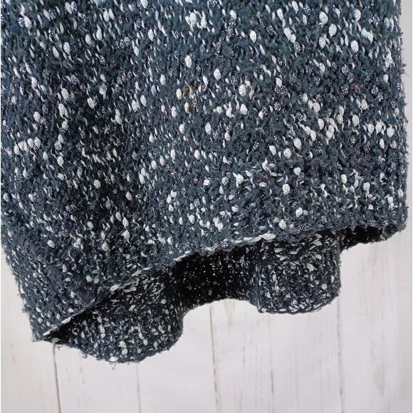 ‼️final must bundle‼️ Jennifer Lopez Grunge Knit Sweater Black Metallic - Picture 10 of 11